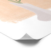 Minimalistische botanische Aquarellvase Poster (Ecke)