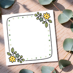Minimalistische botanische Blattumrandung   Süß ha Post-it Klebezettel