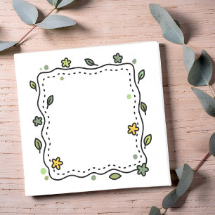 Minimalistische botanische Blattumrandung   Süß ha Post-it Klebezettel