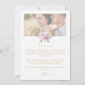Minimalistische botanische Blume Bouquet Wedding Save The Date (Rückseite)