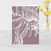Minimalistische botanische Blumenlinie Zeichne Art Karte (Gelbe Blume)