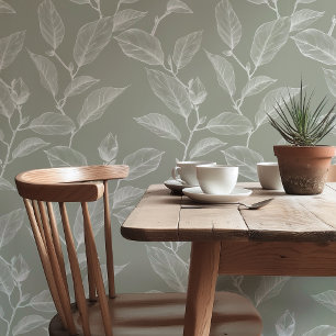 Minimalistische botanische Eleganz Tapete