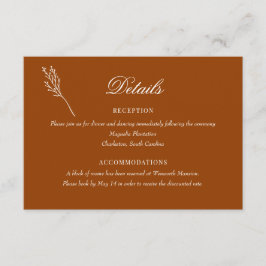 Minimalistische botanische Flora | Angaben zur Hoc Begleitkarte