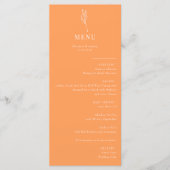 Minimalistische botanische Flora | Hochzeitsmenü Menükarte (Vorderseite)