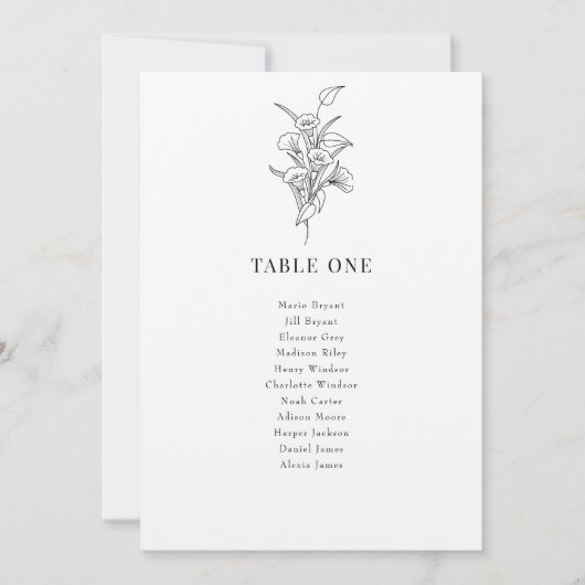 Minimalistische botanische Flora | Seekartenkarten Einladung (Vorderseite)