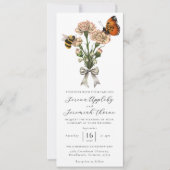 Minimalistische botanische florale Bogenhochzeit Einladung (Vorderseite)