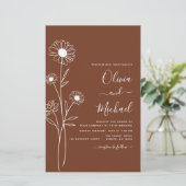 Minimalistische botanische Hochzeit (Stehend Vorderseite)