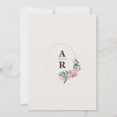 Minimalistische Botanische Hochzeit Einladung (Rückseite)