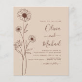 Minimalistische botanische Hochzeit Flyer (Vorne)