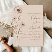 Minimalistische botanische Hochzeit Flyer