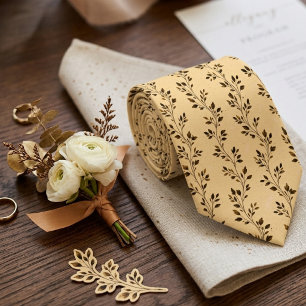 Minimalistische Botanische Hochzeit Krawatte