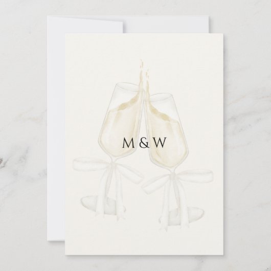 Minimalistische Botanische Hochzeit Save The Date (Rückseite)