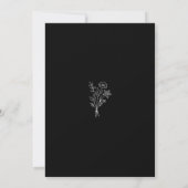 Minimalistische Botanische Hochzeiten von Schwarz Save The Date (Rückseite)