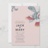 Minimalistische botanische Hochzeitseinladung Einladung (Vorderseite)