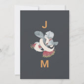 Minimalistische botanische Hochzeitseinladung Einladung (Rückseite)