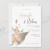 Minimalistische botanische Hochzeitseinladung Einladung (Vorderseite)