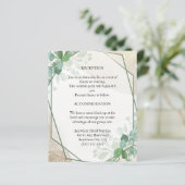 Minimalistische botanische Hochzeitskarte (Stehend Vorderseite)