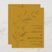 Minimalistische botanische Hochzeitsreise (Vorne/Hinten)