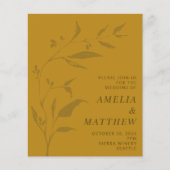 Minimalistische botanische Hochzeitsreise (Vorderseite)