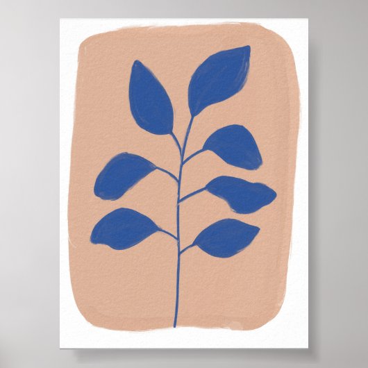 Minimalistische botanische Illustration Poster (Vorne)