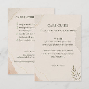 Minimalistische botanische kleine Unternehmen Begleitkarte