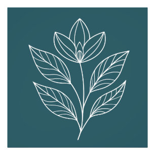 Minimalistische botanische Kunst Fotodruck