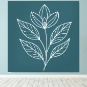 Minimalistische botanische Kunst Leinwanddruck (Insitu (Holzboden))