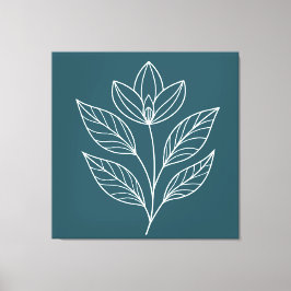 Minimalistische botanische Kunst Leinwanddruck