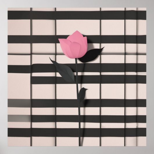 Minimalistische botanische Kunst Poster (Vorne)