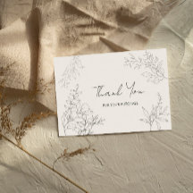 Minimalistische botanische Linie Kunst Vielen Dank