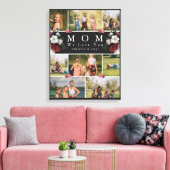 Minimalistische botanische Mama 8 FotoCollage Leinwanddruck (Insitu (Wohnzimmer))