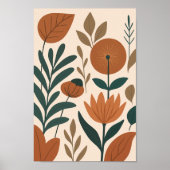 Minimalistische botanische Mauer | Poster (Vorne)
