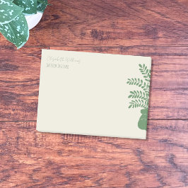 Minimalistische botanische Personalisierte Post-It Klebezettel