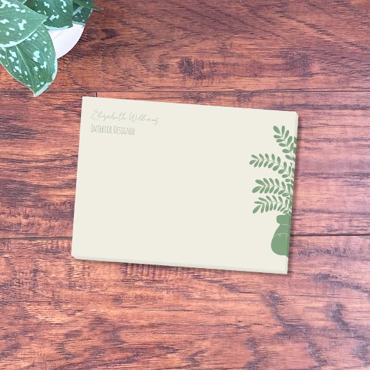 Minimalistische botanische Personalisierte Post-It Klebezettel