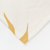 Minimalistische botanische Pflanze in Pastellfarbe Fleecedecke (Ecke)