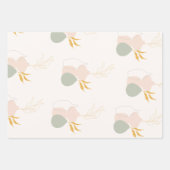Minimalistische botanische Pflanze in Pastellfarbe Geschenkpapier Set (Vorderseite 2)
