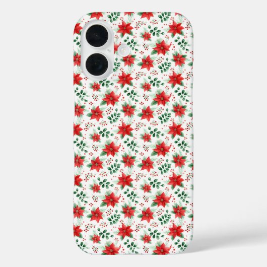 Minimalistische Botanische Poinsettie Case-Mate iPhone Hülle (Rückseite)