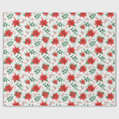 Minimalistische Botanische Poinsettie Geschenkpapier (Flach)