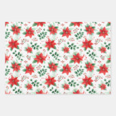 Minimalistische Botanische Poinsettie Geschenkpapier Set (Vorderseite 3)