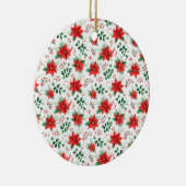 Minimalistische Botanische Poinsettie Keramik Ornament (Rechts)
