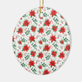 Minimalistische Botanische Poinsettie Keramik Ornament (Links)