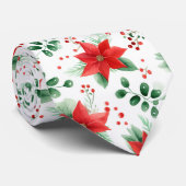 Minimalistische Botanische Poinsettie Krawatte (Gerollt)