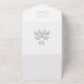 Minimalistische Botanische Rustikale Monogramm-Hoc All In One Einladung (Außenbereich)