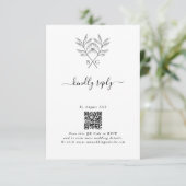 Minimalistische Botanische Rustikale Monogramm-Hoc Begleitkarte (Stehend Vorderseite)