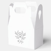 Minimalistische Botanische Rustikale Monogramm-Hoc Geschenkschachtel (Geöffnet)