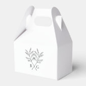Minimalistische Botanische Rustikale Monogramm-Hoc Geschenkschachtel (Vorderseite)