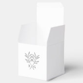 Minimalistische Botanische Rustikale Monogramm-Hoc Geschenkschachtel (Geöffnet)