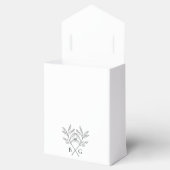 Minimalistische Botanische Rustikale Monogramm-Hoc Geschenkschachtel (Geöffnet)