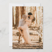 Minimalistische botanische Tauben Hochzeit mit ele Einladung (Rückseite)