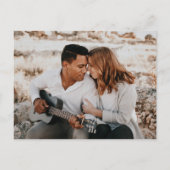 Minimalistische botanische Tauben Hochzeit mit ele Einladungspostkarte (Rückseite)